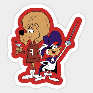 Super Chicken and Fred Sticker